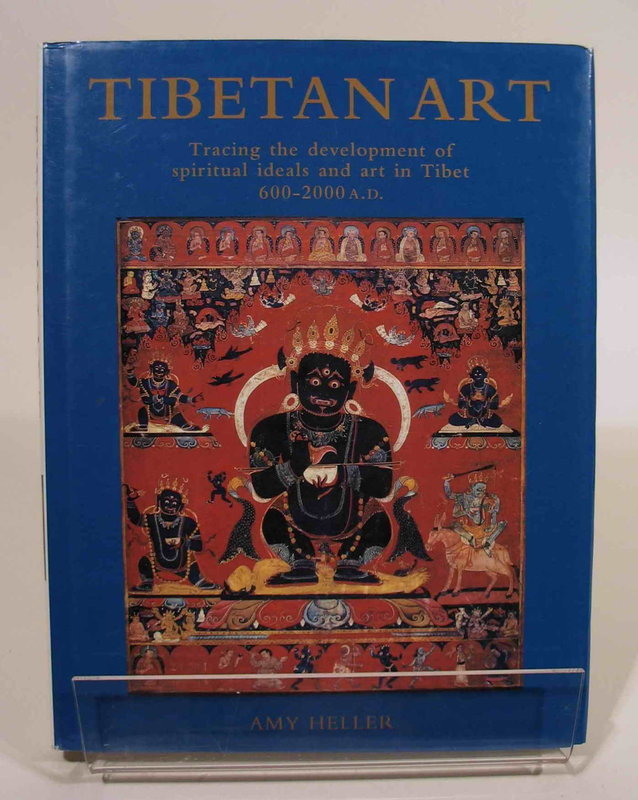 DESCRIPTION:  “Tibetan Art: Tracing the Development of Spiritual Ideals and Art in Tibet, 600 – 2000 AD” is a treasure trove of the creativity Tibet has harbored over the centuries.  Amy Heller places Tibetan art into an historical and social setting, and has richly illustrated this work with over 120 color and 147 black and white photographs. Heller shows how the aesthetics of Buddhism, monasteries, Dali Lamas, renowned artists and outside influences, together with the country’s topography, have over the centuries all played a part in the development of artistic styles.  The readable text adds greatly to the enjoyment of the art itself.  A fine addition to anyone's Asian library, either specialist or beginner.  Published by Editorials Jaca Book SpA, Milan, Italy; 1999 edition, hardcover with dust jacket, 239 pages; excellent, almost new condition. DIMENSIONS:  12 ¼” (31 cm) x 9 ½” (24 cm). <div id='rater_target1288230'></div>
