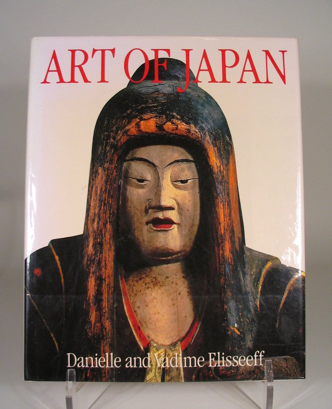 DESCRIPTION: From the jacket: “Art of Japan brings us a sweeping view of the long-lived Japanese culture in all its brilliance and beauty.  Never before have all of the major arts been available in a single volume.”  This large tome (622 pages) is in beautiful, like new condition. The book covers Japanese history and religion as it specifically relates to its art forms and architecture, and spans time from prehistoric ages through the Meiji Period.  A first edition, 1985 Abrams hardbound with dust jacket encased in protective archival Mylar; 794 illustrations with 176 plates in full color, some fold-outs. No marks, inside or out. DIMENSIONS:  12 ½” (32 cm) x 10” (25.5 cm) x 2” (5 cm). <div id='rater_target1307765'></div>
